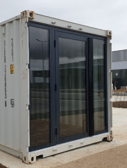 Installation d'un ensemble en aluminium RAL 7016 pour e-valley à Cambrai